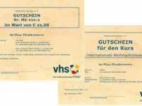 Geschenkgutscheine von Ihrer Volkshochschule Haar